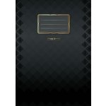 Happy Spirit Sešit Premium černé kosočtverce A4 tečkované linky – Zboží Dáma