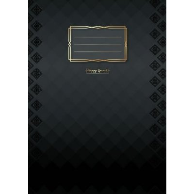 Happy Spirit Sešit Premium černé kosočtverce A4 tečkované linky – Zboží Dáma