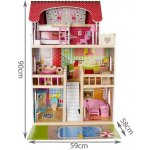 Kruzzel dřevěný domeček pro panenky D11251 90x59x58 cm – Zboží Dáma