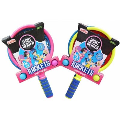 Raketky s míčky Varianta: modro-žlutá – Zboží Dáma