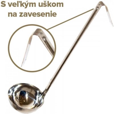 Kinekus Naběračka kuchyňská nerez 100 ml/ 8,2 cm délka 36 cm KLC KIN15902020 – Zbozi.Blesk.cz