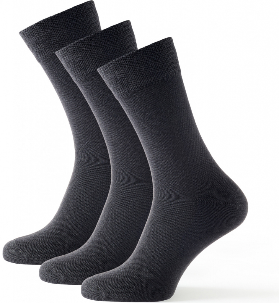 Zulu ponožky Diplomat Merino 3 pack černá
