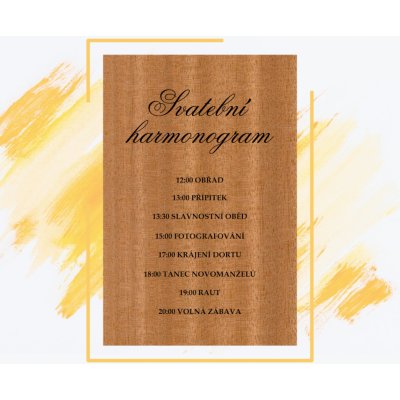 Editovatelný dřevěný harmonogram - Ornate - 100 x 150 mm (do obálky C6), Mahagon – Zbozi.Blesk.cz