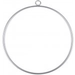 Prima-obchod Kovový kruh na lapač snů k dekorování Ø25 cm 4 stříbrná tmavá mat – Zboží Dáma