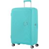 Cestovní kufr American Tourister Soundbox SPINNER 77/28 EXP TSA Poolside Blue tyrkysová 97 l