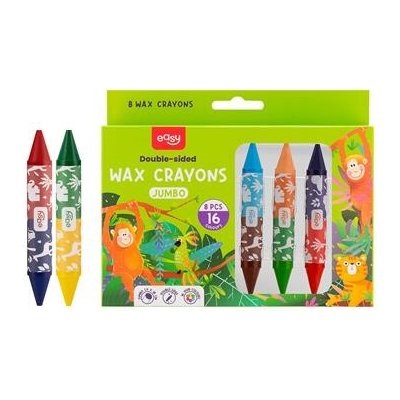 Easy Kids Jumbo oboustranné voskovky 8 ks 16 barev – Zboží Dáma