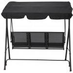 Pro-Tech shop KRE3118 Zahradní houpačka z textilenu - černá 170x110x153cm 62233 – Zboží Mobilmania