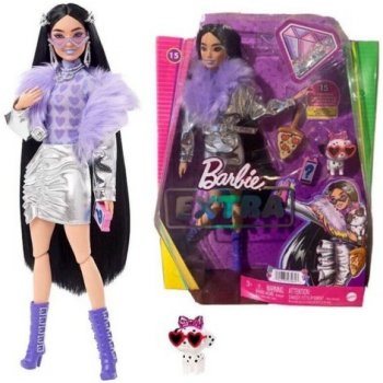 Barbie Extra Stylová černovláska s pejskem