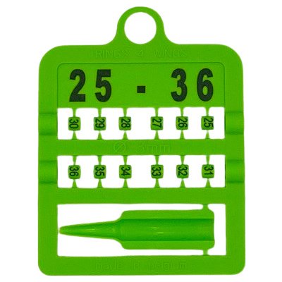 E-Z Split Ring Kroužky číselné, 3mm/ zelené 25-36 – Zboží Mobilmania