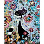 Diamondi Diamantové malování KOČKA V KVĚTINÁCH 40 x 50 cm vypnuté plátno na rám – Hledejceny.cz