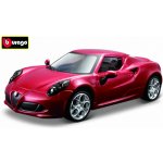 Bburago Alfa Romeo 4C metalíza červená 1:32 – Zboží Mobilmania