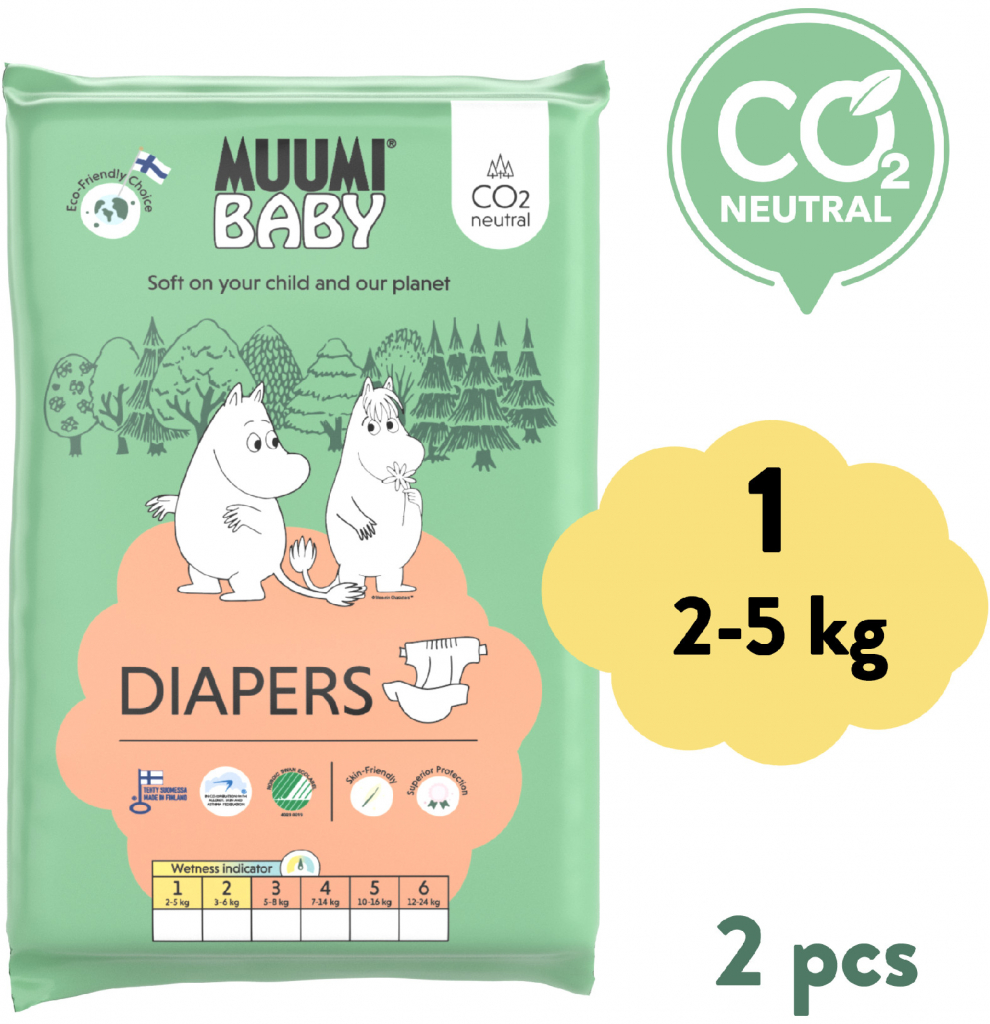 Muumi Baby 1 Newborn 2-5 kg 2 ks