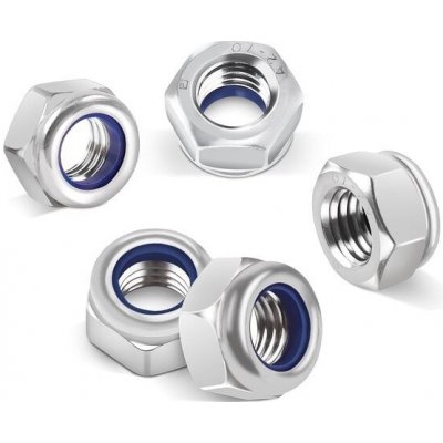 Matice Jeboler M5 50 kusů, samojistné matice z nerezové oceli A2 V2A 304, pojistné matice Din 985 s – Hledejceny.cz