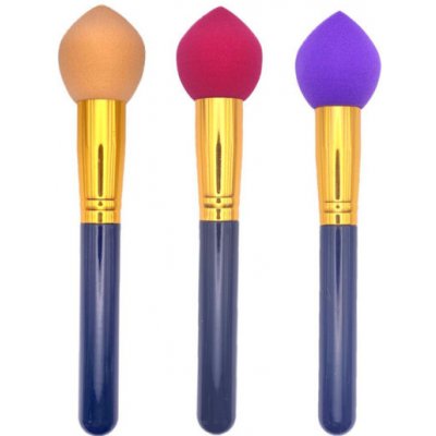 DIVINE cosmetics houbička na make-up s rukojetí 18 cm mix – Sleviste.cz