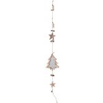 Závěs dřevo 100x120mm stromek, přírodní s glitrem – Hledejceny.cz