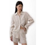 GAP Lněná oversize košile Béžová – Zbozi.Blesk.cz