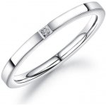 Biju Prstýnek z chirurgické oceli se zirkonem tři kroužky překřížené 4000409 4000409 – Zboží Dáma