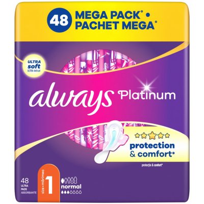 Always Platinum Normal velikost 1 Vložky s křidélky 48 ks – Zboží Dáma