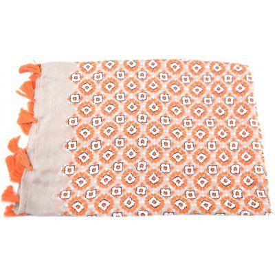 Dámský šátek s třásněmi oranžová