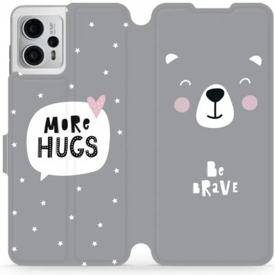 Pouzdro Mobiwear Flip Motorola Moto G23 - MH06P Be brave - more hugs