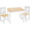 Dětský stoleček s židličkou Tectake 402376 sestava Alice dvě židle a stůl bílá
