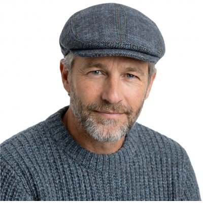 Fiebig Headwear since 1903 Pánská modrá vlněná bekovka Harris Tweed – Hledejceny.cz