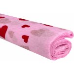 Krepový papír - Srdce na růžovém 0,5x2m C14D59 28 g/m2 – Hledejceny.cz