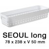 Úložný box Plast Team Košík Seoul 23,8 x 7,8 x 5 cm bílý