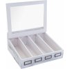 Úložný box Mendler krabička Paulownia 17 x 37 x 33 cm bílá HWC-C25 ošuntělá