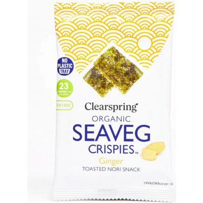Clearspring Křupavé nori řasy se zázvorem BIO 4 g – Sleviste.cz
