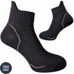 Bavlněné kotníkové ponožky stříbrné vlákno černá – Zboží Dáma