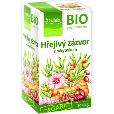 Apotheke BIO Hřejivý zázvor s rakytníkem 20 x 2 g – Zbozi.Blesk.cz