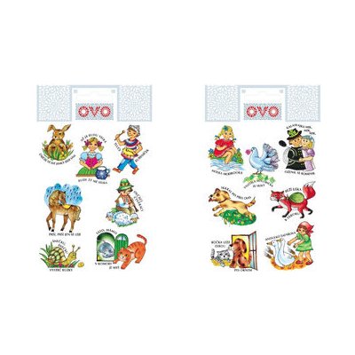 Druchema 14600811 OVO Obtisky na velikonoční vajíčka říkadla, arch 7ks – Zboží Mobilmania