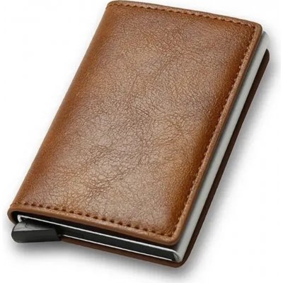 Blingstar Bezpečnostní peněženka pouzdro na karty Cognac brown – Zboží Mobilmania