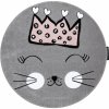 Koberec Dywany Łuszczów Petit Cat crown grey