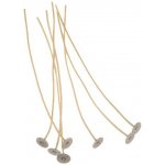 Povoskovaný bavlněný knot na svíčky s plíškem 18cm - sada 10ks | Knoty na svíčky | Knoty pro výrobu svíček – Sleviste.cz