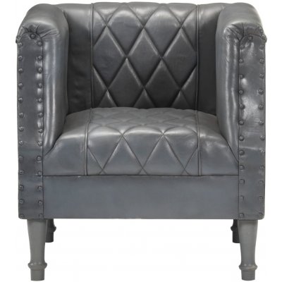 VidaXL 286618 šedé pravá kozí kůže – Zboží Dáma VidaXL 286618 šedé pravá kozí kůže – Zboží Dáma