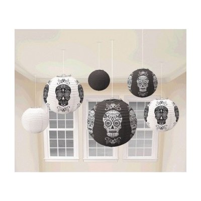 Amscan Papírové lampiony halloween Day of the dead 6 ks – Zboží Dáma