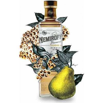 Nemiroff The Inked Collection Burning Pear hrušková vodka 40% 1 l (holá láhev) – Hledejceny.cz