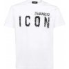 Pánské tričko s potiskem Dsquared2 ICON pánské tričko T-shirt ITALY WHITE