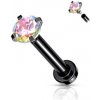 Piercing Šperky4U Piercing do brady cartilage tragus kámen Vitrail Medium LB1041AB-10082