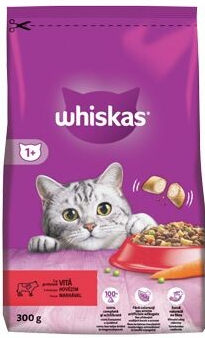 WHISKAS Dospělá kočka s hovězím masem 0,3 kg