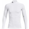 Pánské sportovní tričko Under Armour funkční tričko HeatGear Mock 1369606 Skinny Fit bílá