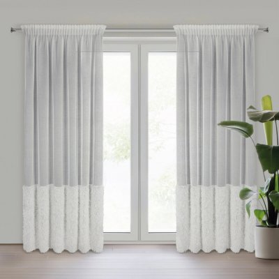 EUROFIRANY ZÁCLONA NA PÁSCE MARION 140X270 CM BÍLÁ – Hledejceny.cz