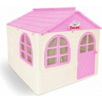 Doloni dětský zahradní domeček šedo-bílo-růžový XL – Zboží Dáma
