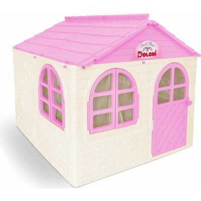 Doloni dětský zahradní domeček šedo-bílo-růžový XL – Zboží Dáma