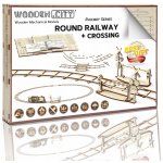 WOODEN CITY 3D puzzle Kruhové koleje s přejezdem 159 ks – Zboží Dáma
