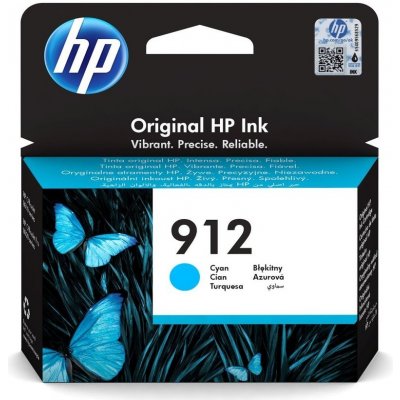 HP 912 originální inkoustová kazeta azurová 3YL77AE – Zboží Mobilmania