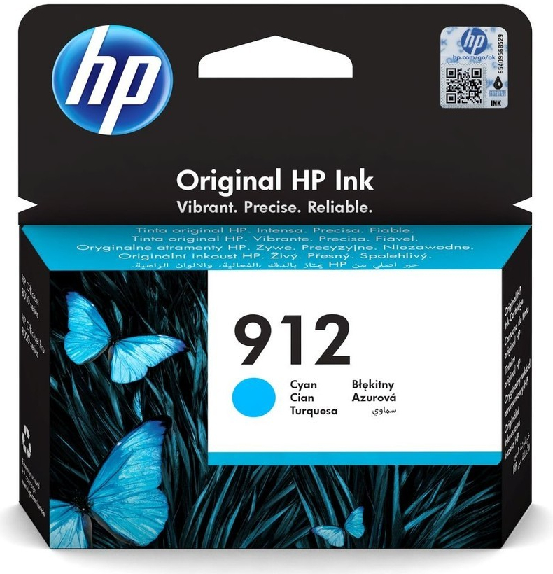 HP 912 originální inkoustová kazeta azurová 3YL77AE