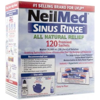NeilMed Sinus Rinse Natural sáčky mořská sůl na hygienu nosu 120 ks